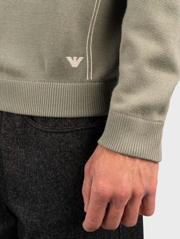 Wool blend sweater with contrasting details - 4