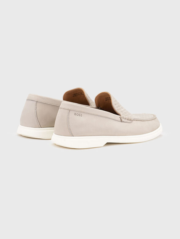 SIENNE leather loafers with monogram logo - 3