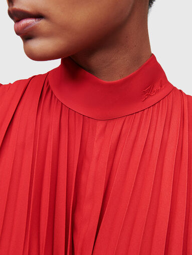 Pleated jumpsuit with ombre effect - 4