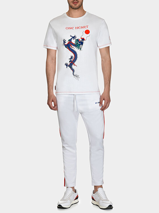 Tricou TS019 cu imprimeuri dragon - 1