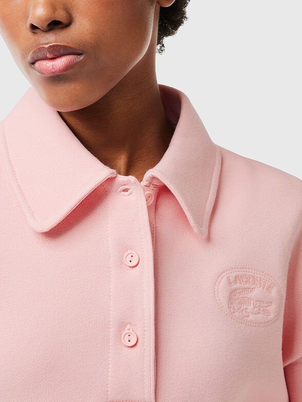 Collar sweatshirt in pink - 4