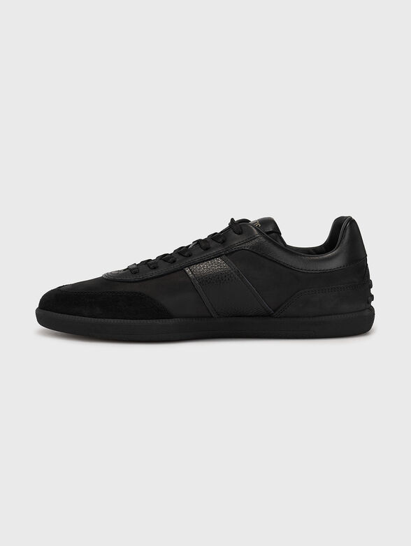 Black sports shoes with suede details - 4