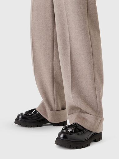 Straight wool trousers - 3
