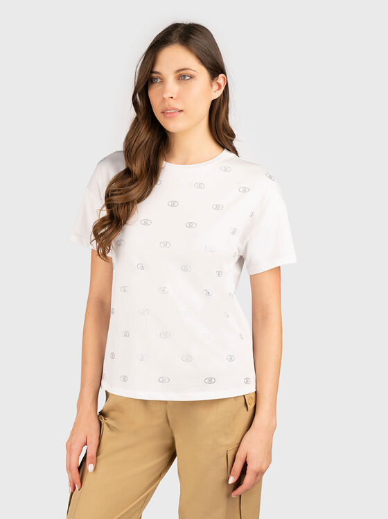 Tricou cu monogramă din cristale aplicate - 1