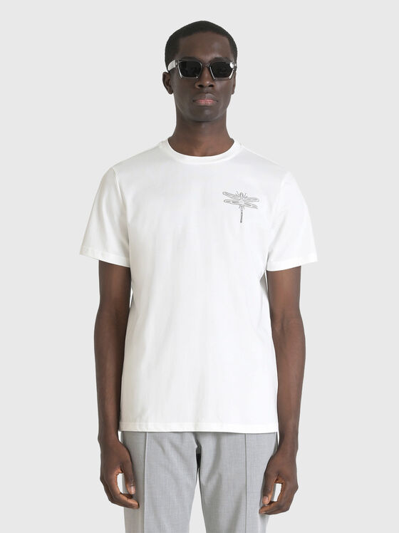 Tricou din bumbac cu broderie - 1
