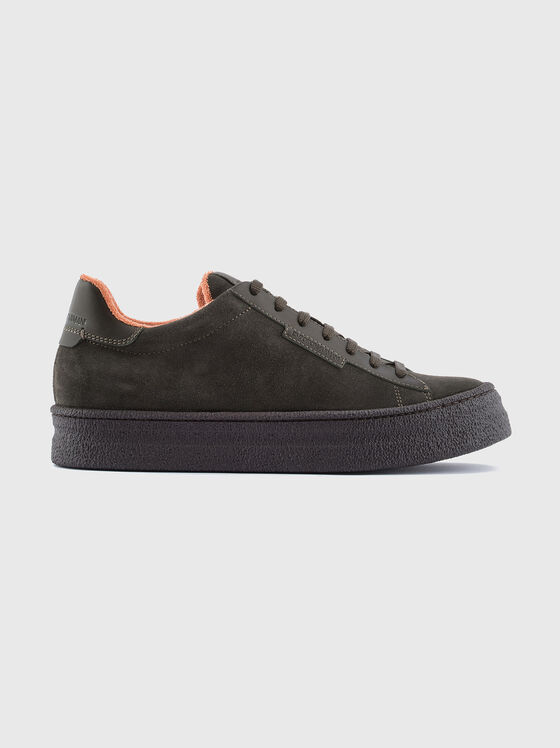 Black suede sneakers - 1