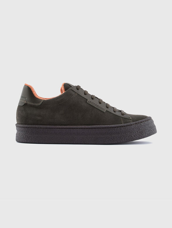 Black suede sneakers - 1