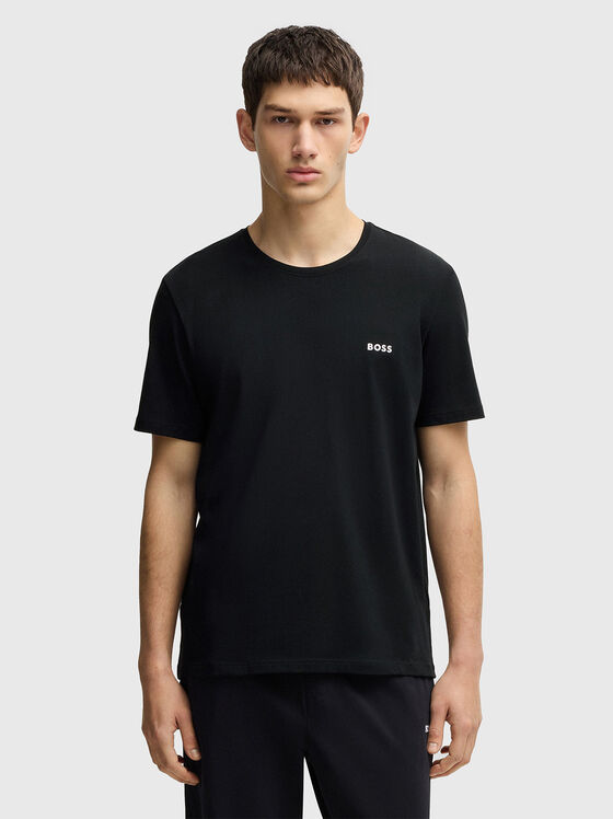Tricou din bumbac cu logo - 1
