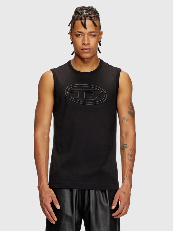 Top negru T-BISCO-BIGOVAL cu detaliu logo - 1