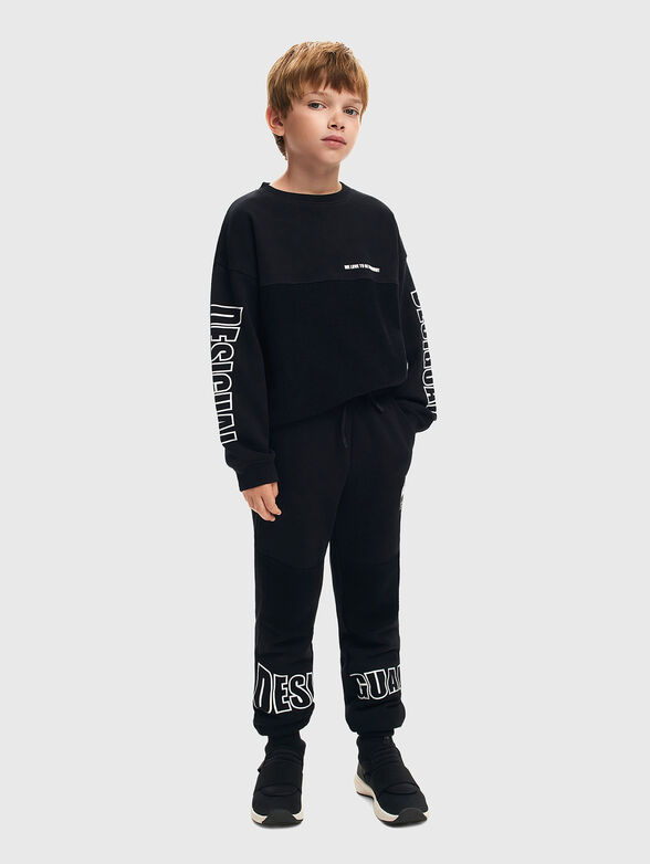 Sports trousers with logo print - 1