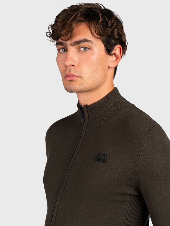Black zip cardigan - 4