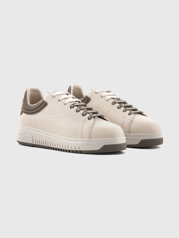 Leather sneakers with logo - 2