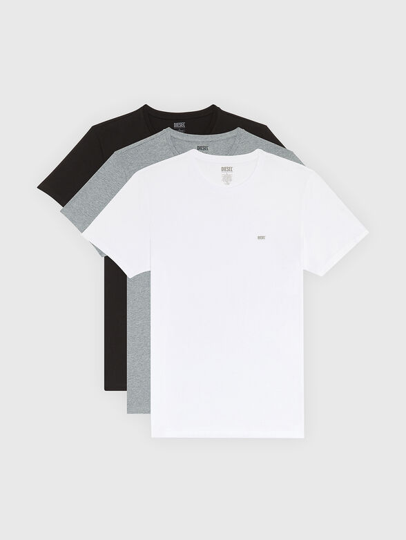 Set of three black cotton t-shirts - 1