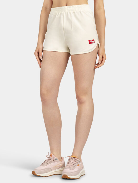 TOULON shorts with contrasting logo patch