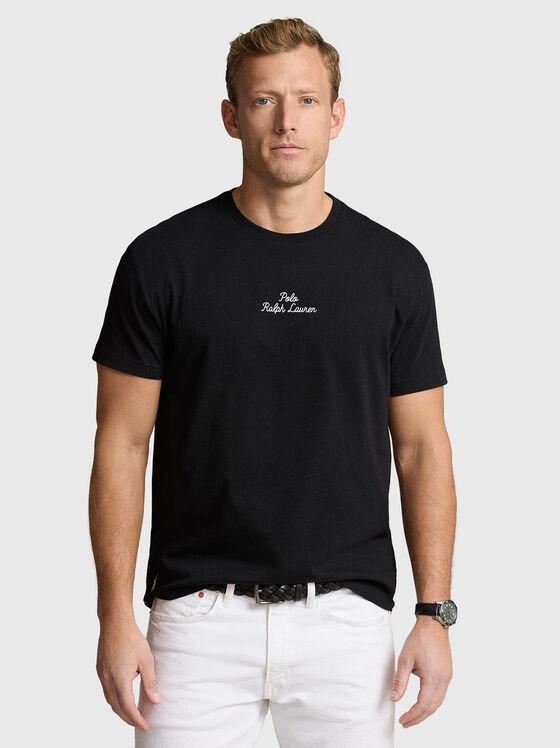 Tricou negru cu logo - 1