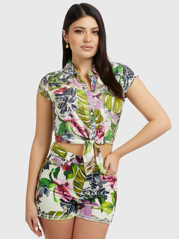 WESTERN shirt with floral print - 1