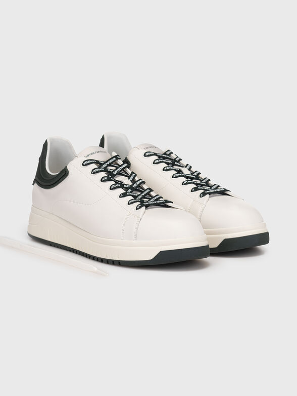 Leather sneakers with logo - 2