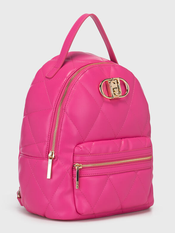 Black quilted backpack - 4
