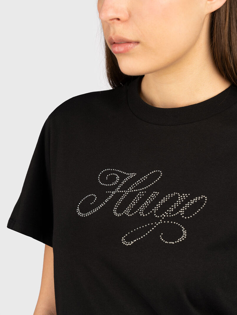 Cotton T-shirt with accent logo - 3