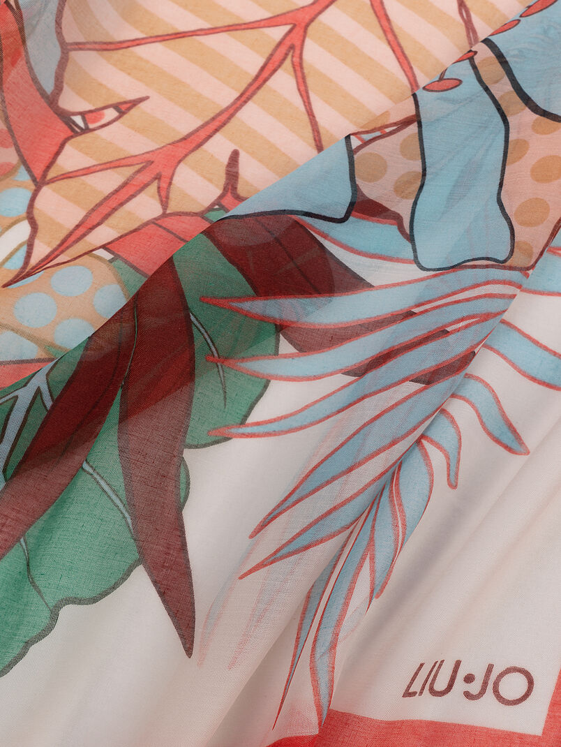 Rectangular scarf with print - 3