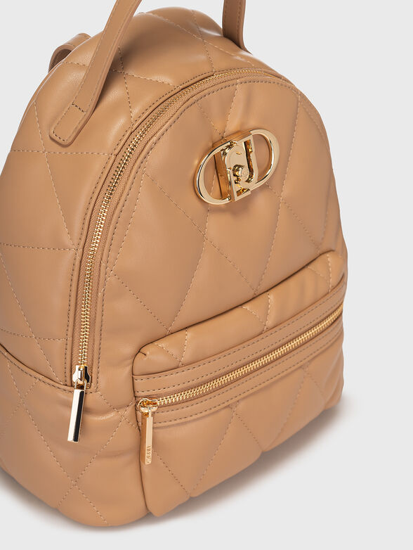 Black quilted backpack - 3