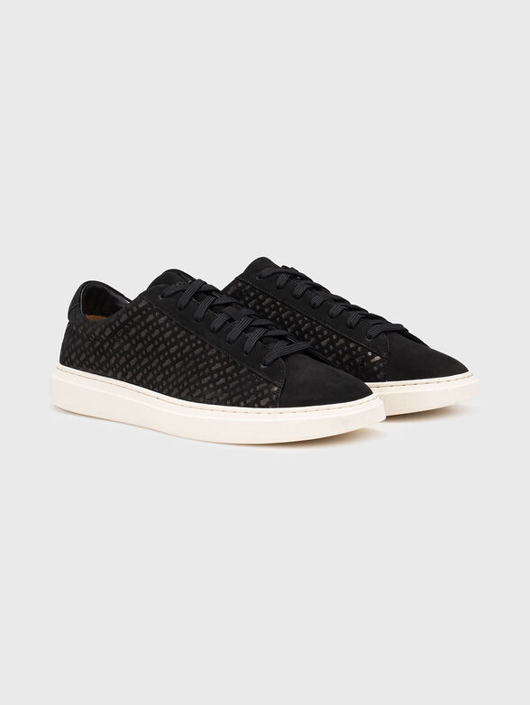 Suede sneakers with monogram - 2