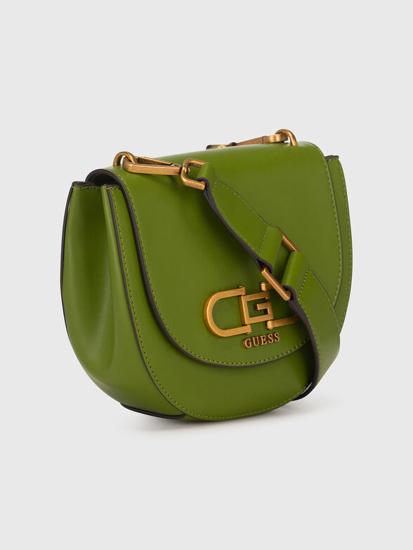 Black crossbody bag with metal logo accent - 4