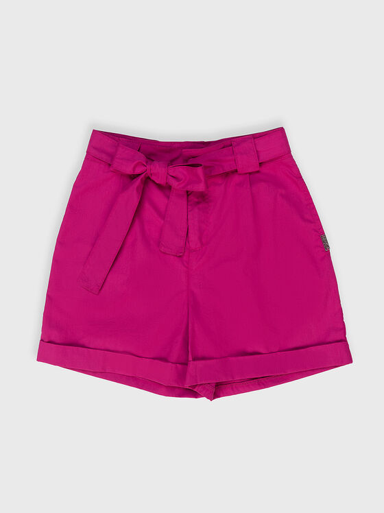 Cotton shorts in fuxia colour - 1