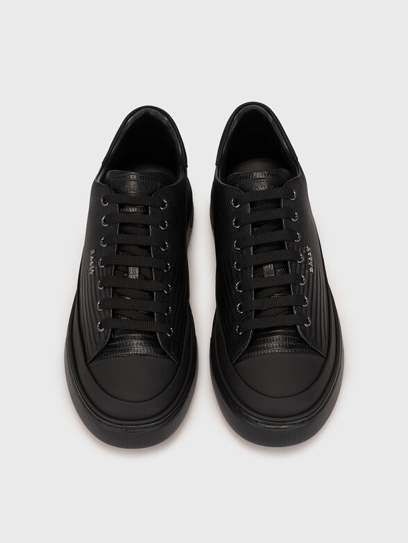 MAILY sports leather shoes with croco texture - 6