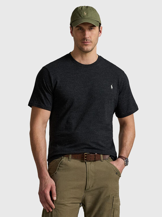 Tricou din bumbac cu logo brodat - 1