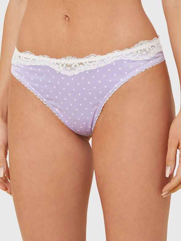 DOTTY brazilian bikini with lace detail - 1