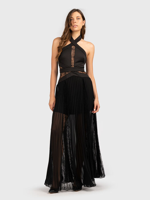 HARTLEY black dress with lace details