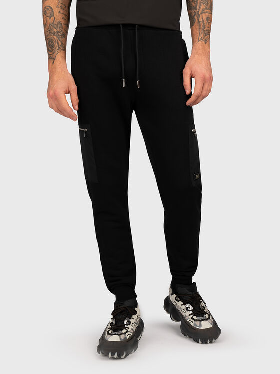 Zip-detailed black sweatpants - 1