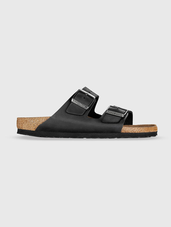 ARIZONA LEOI black leather slippers  - 1