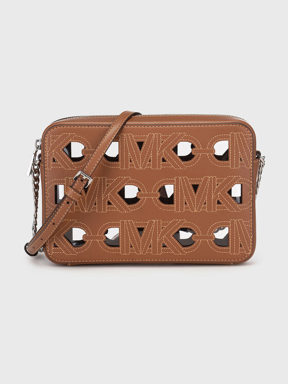 Perforated logo-detail crossbody bag  - 1