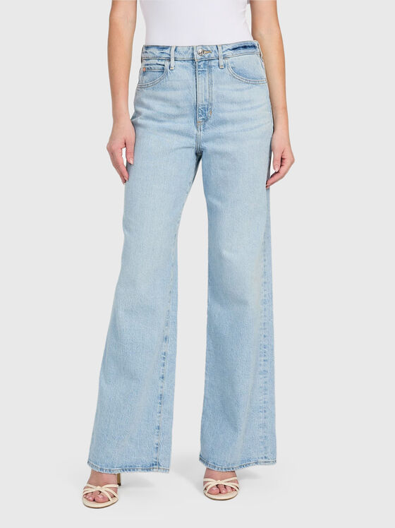 Light blue jeans with wide leg  - 1