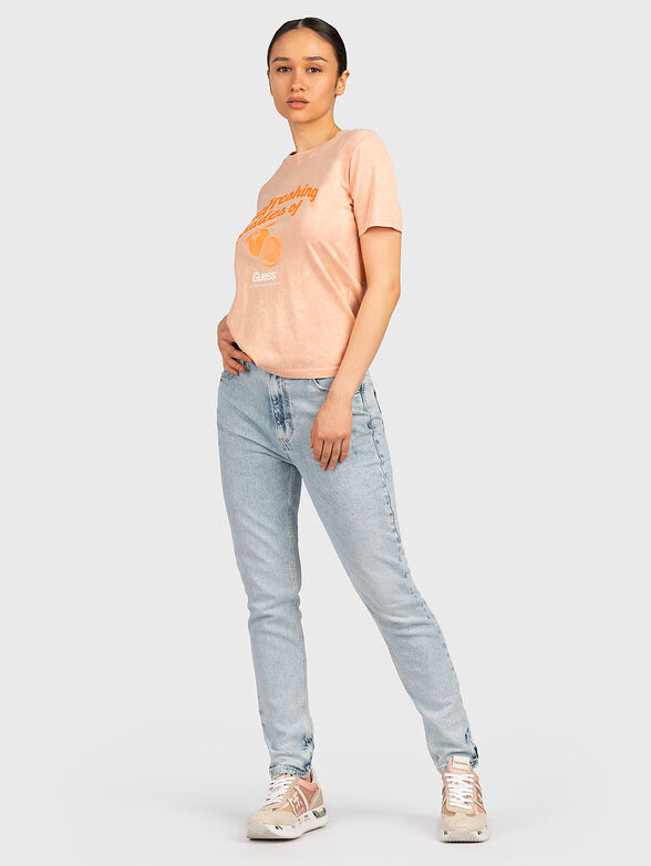 T-shirt with contrasting inscription  - 2