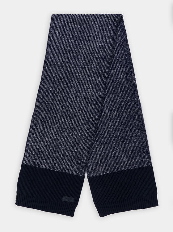 Scarf with wool blend and logo detail - 1