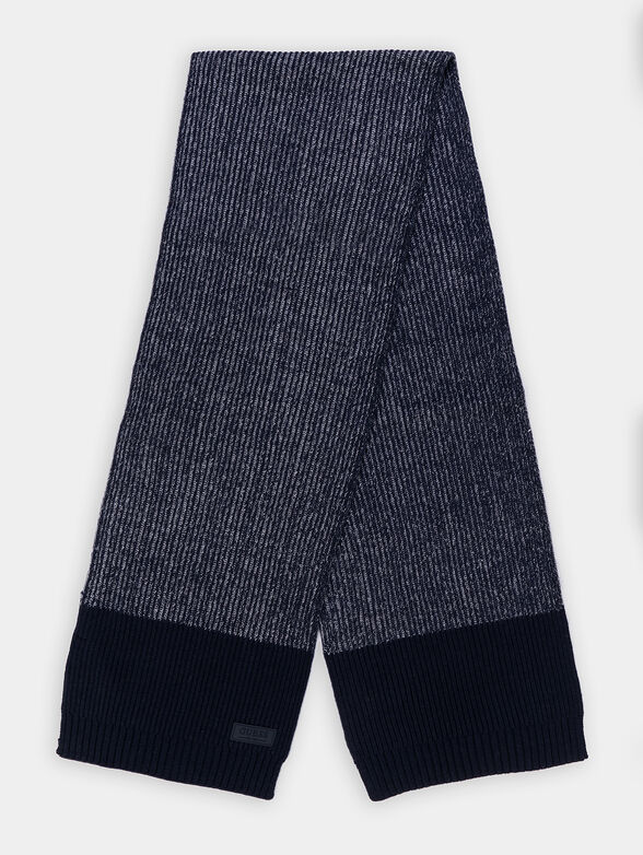 Scarf with wool blend and logo detail - 1