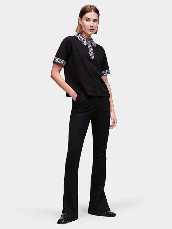 Tricou polo cu detalii buclé - 1