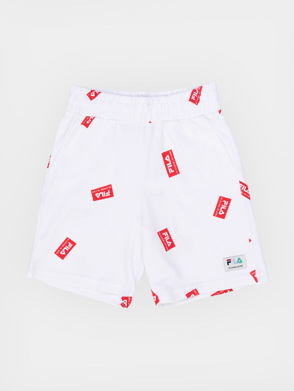 TENINGEN AOP shorts with logo print - 1