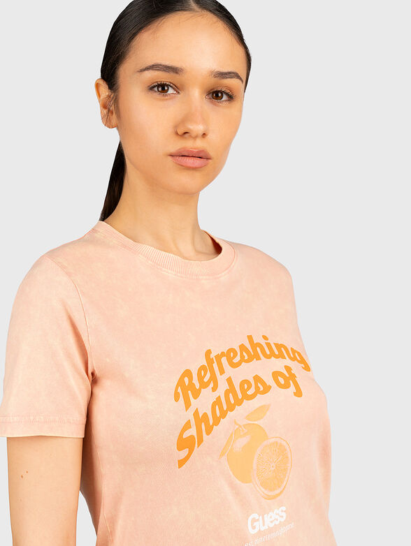 T-shirt with contrasting inscription  - 4