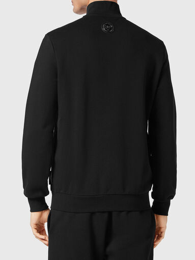 Black sweatshirt with logo patches  - 3