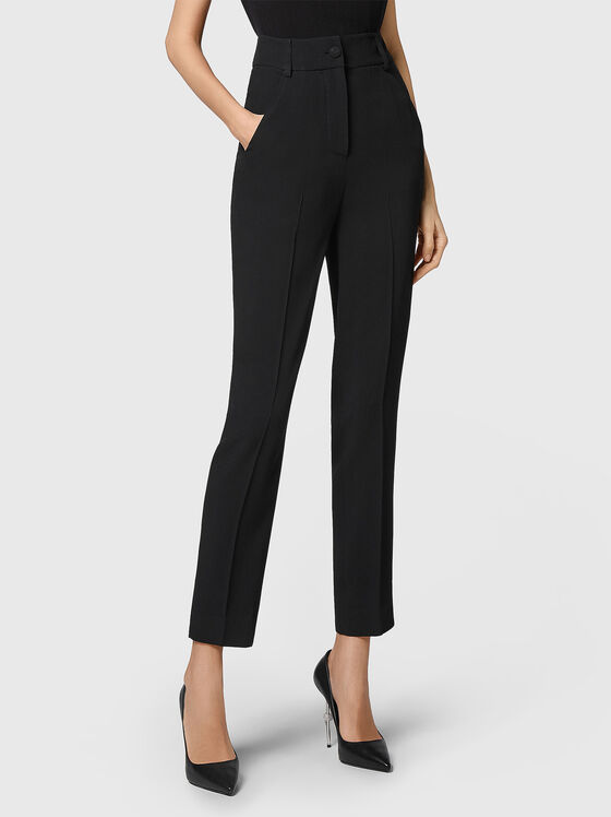 High-waist trousers in black - 1