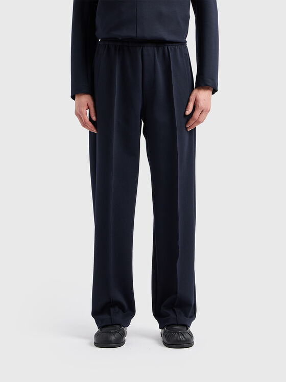 Pantaloni drepți din amestec de lână - 1