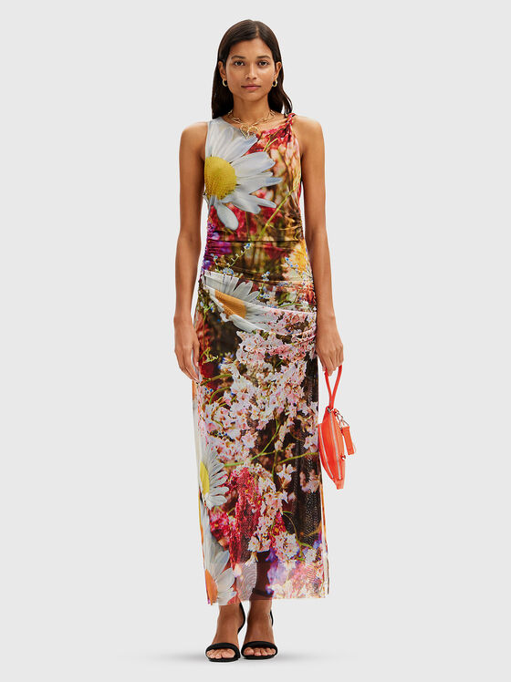 Dress with realistic floral pattern - 1