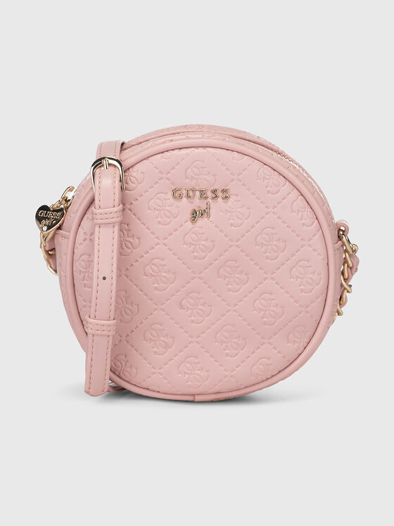 Black crossbody bag with metal logo - 1