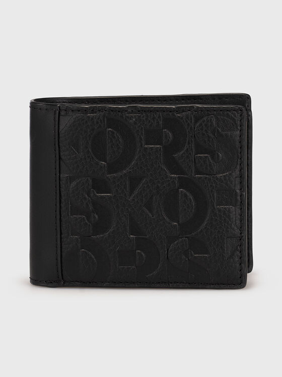 Suport de card negru cu motiv de logo - 1