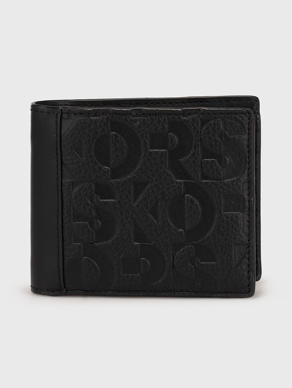 Black cardholder with logo motif - 1