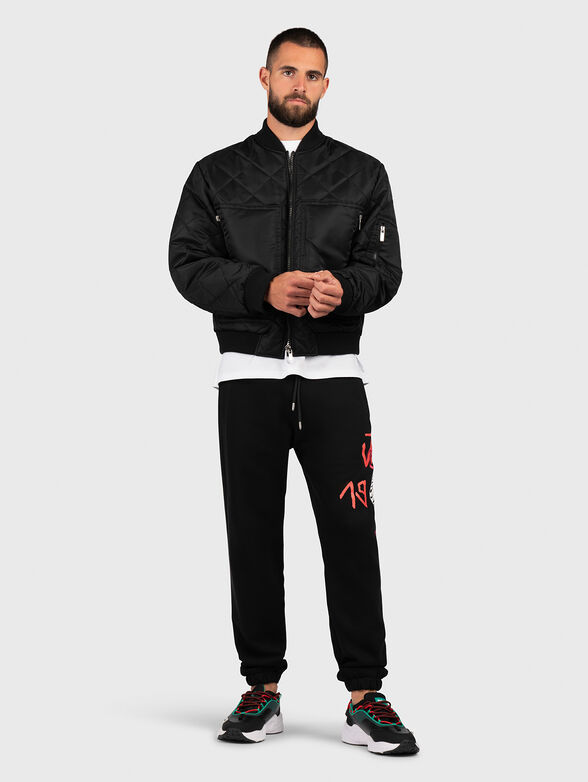 Black sports trousers with contrast details - 4